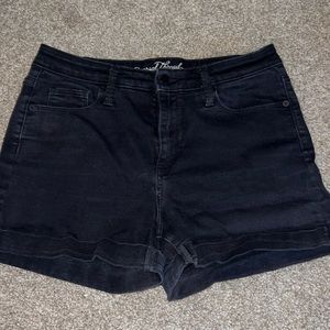 Black Jean Shorts